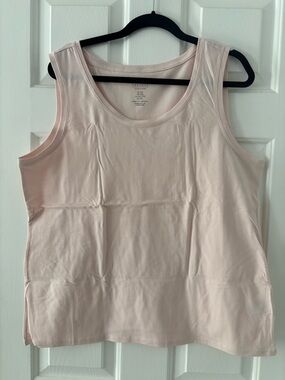 Jones New York Pale Pink Scoop Neck Tank Top